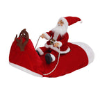 Christmas Dog Costume – Santa Claus Riding Reindeer Outfit for Dogs