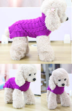 Knitted Dog Sweater – Warm Wool Pet Sweater with Twisted Rope Design