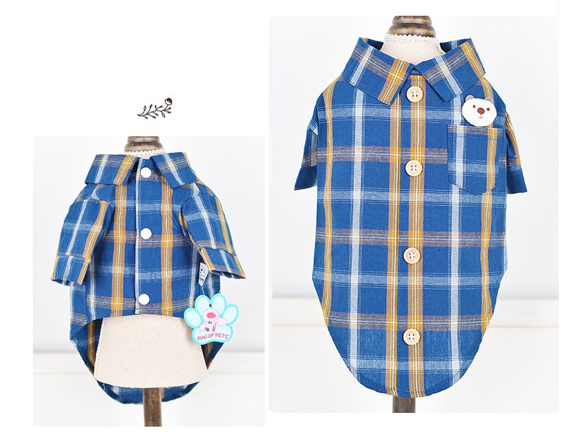 Cotton Pet Shirt – Soft & Breathable Clothes for Cats and Small Dogs