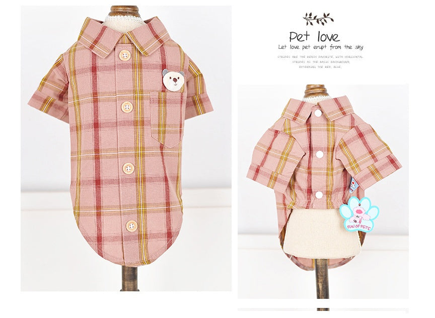 Cotton Pet Shirt – Soft & Breathable Clothes for Cats and Small Dogs