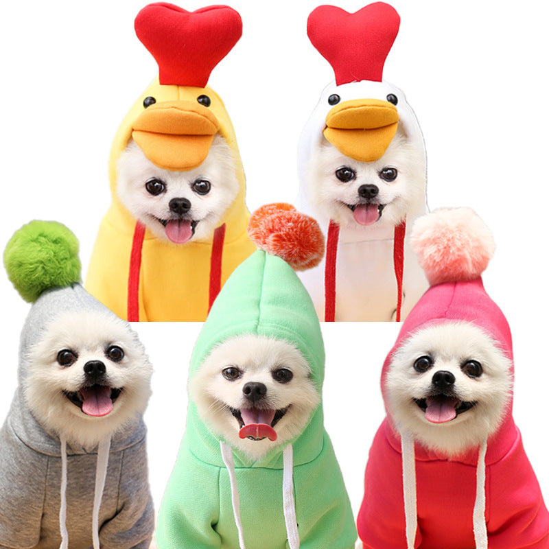 Cute Fruit Dog Hoodie – Warm Fleece Pet Clothes for Small Dogs & Puppies