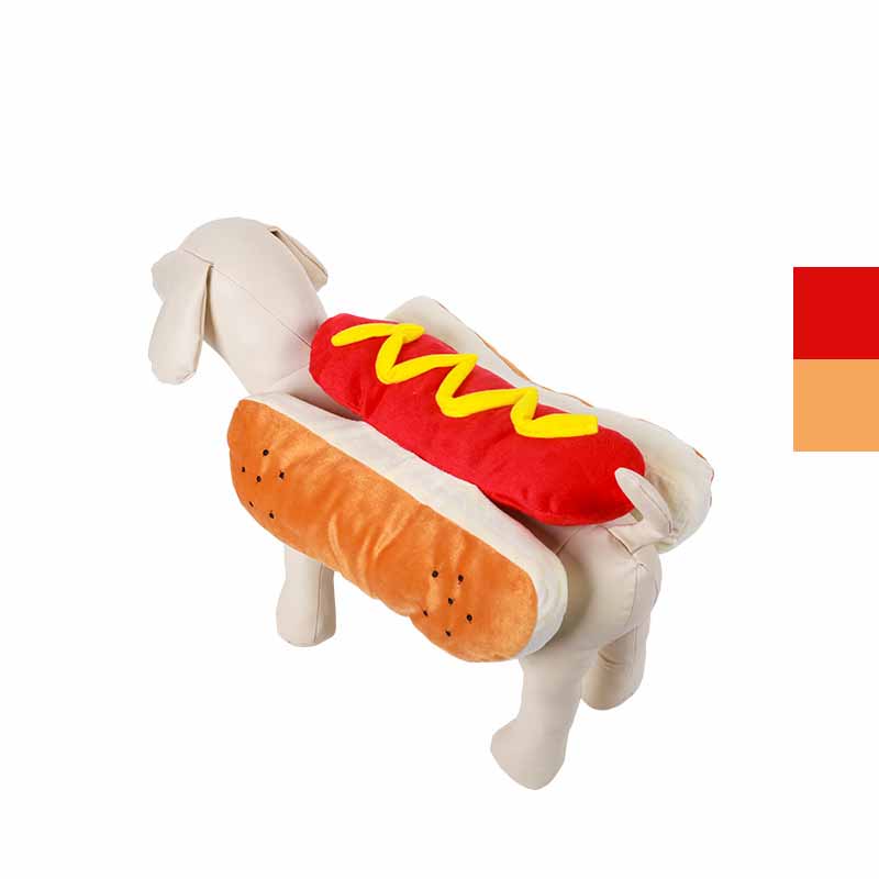 Hot Dog Dog Costume – Funny Halloween Pet Outfit for Dogs & Cats (S–XXL)