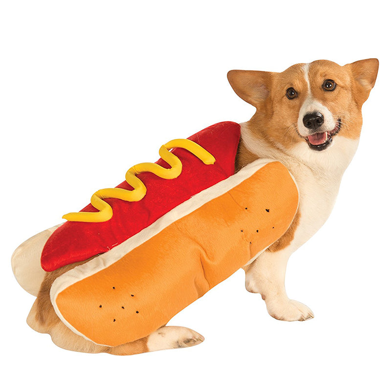 Hot Dog Dog Costume – Funny Halloween Pet Outfit for Dogs & Cats (S–XXL)