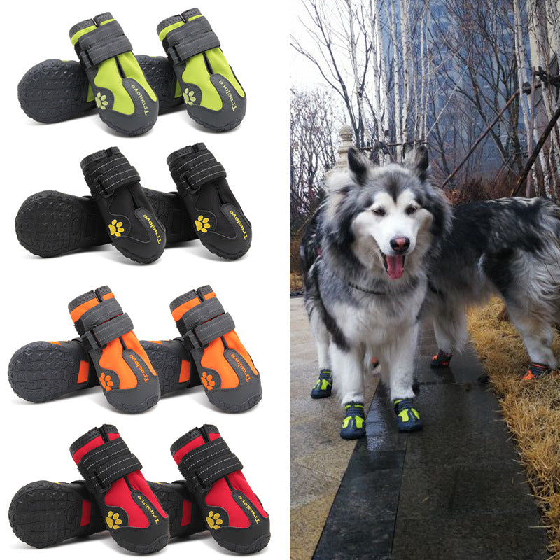 Non-Slip Dog Shoes – Waterproof Protective Pet Boots with Adjustable Velcro