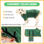 Absorbent Dog Bathrobe – Microfiber Fast-Dry Pet Towel Coat with Adjustable Fit