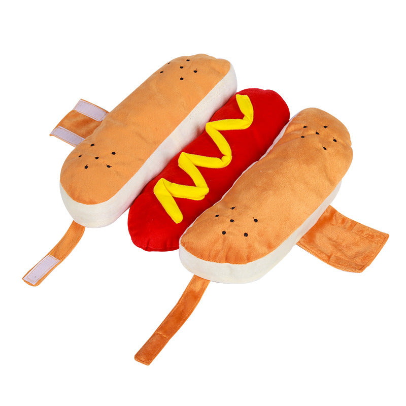 Hot Dog Dog Costume – Funny Halloween Pet Outfit for Dogs & Cats (S–XXL)