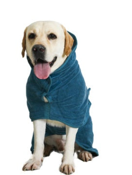 Absorbent Dog Bathrobe – Microfiber Fast-Dry Pet Towel Coat with Adjustable Fit