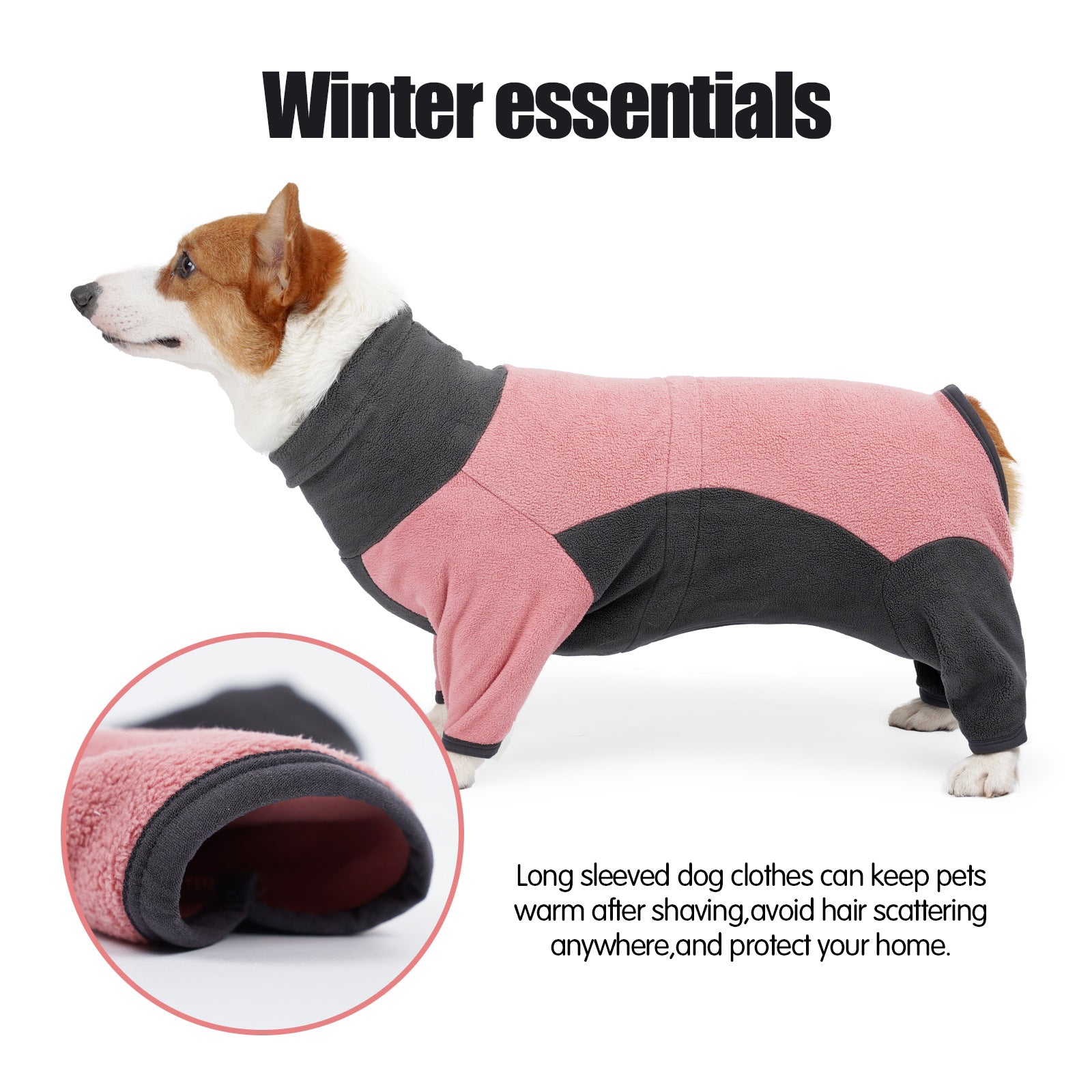 Winter Dog Coat – Warm Fleece Pet Jacket for Cold Weather (XXS–XXXL)