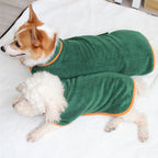 Absorbent Dog Bathrobe – Microfiber Fast-Dry Pet Towel Coat with Adjustable Fit