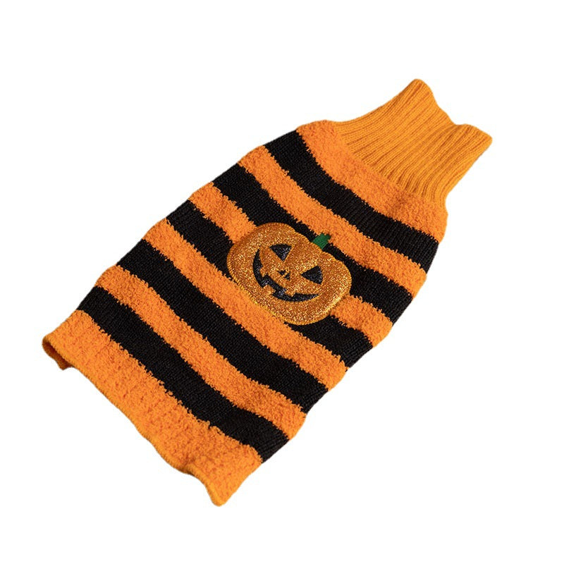 Halloween Dog Sweater – Warm Teddy Pet Costume for Small Dogs (XS–XL)